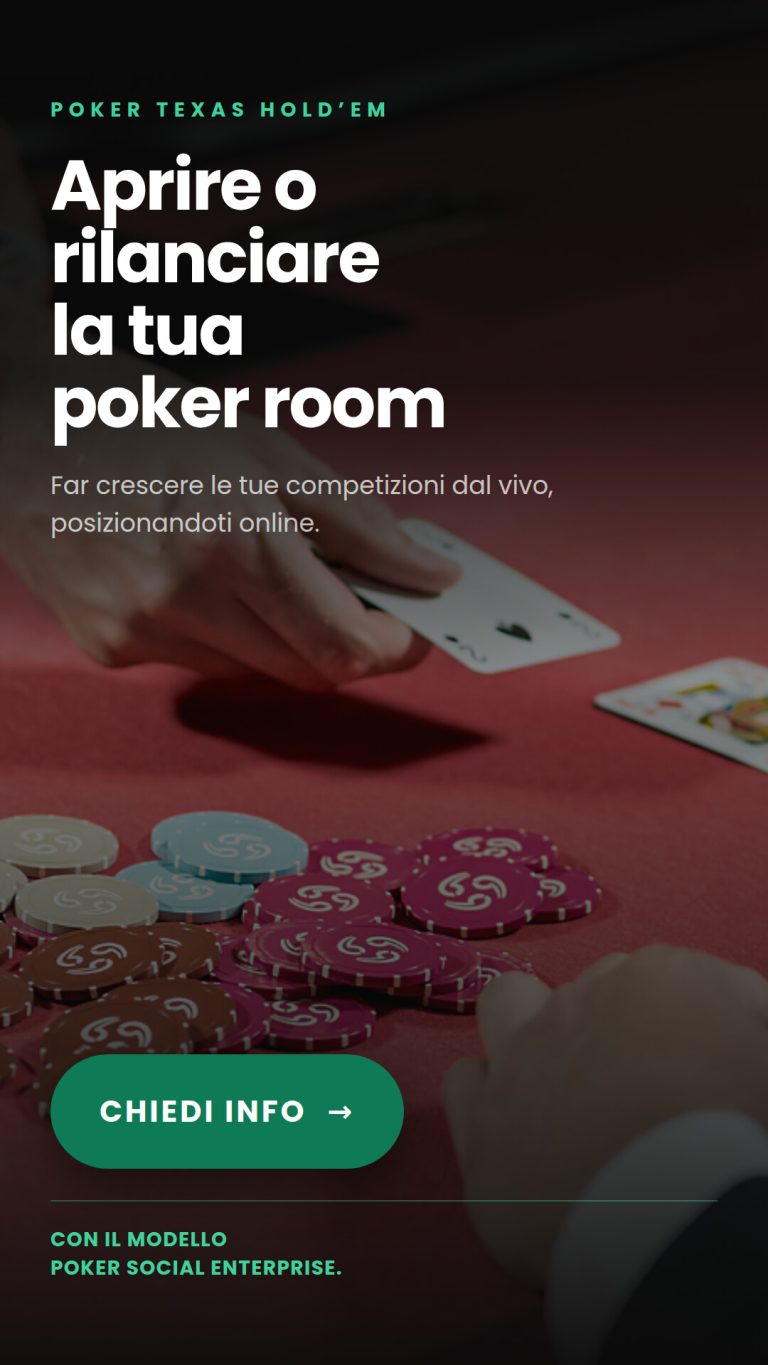 Aprire o rilanciare la tua poker room con il modello Poker Social Enterprise